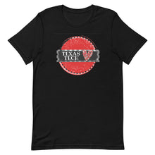 Load image into Gallery viewer, Texas Tech Heart Circle Tee Bella Canvas Short-sleeve unisex t-shirt
