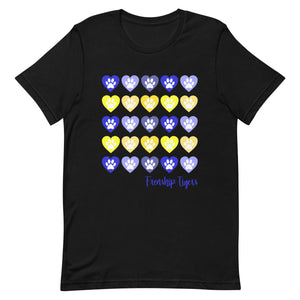 Lots of Hearts Frenship Tigers Bella Canvas Unisex t-shirt