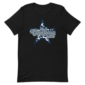 Dallas Leopard Star Cowboys Bella Canvas Unisex t-shirt