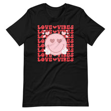 Load image into Gallery viewer, Love Vibes Smiley Bella Canvas Unisex t-shirt
