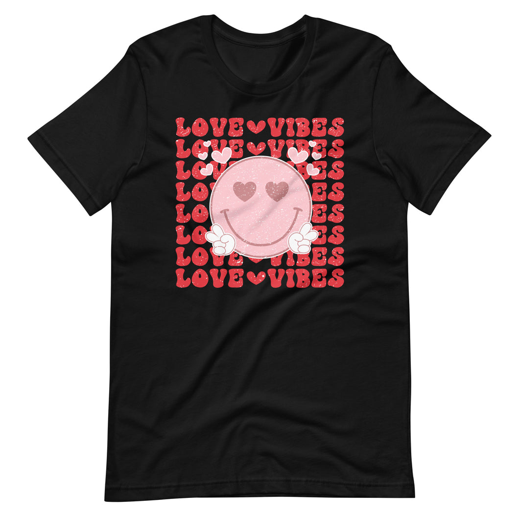 Love Vibes Smiley Bella Canvas Unisex t-shirt