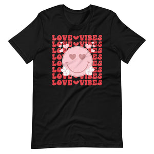 Love Vibes Smiley Bella Canvas Unisex t-shirt