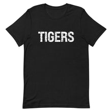 Load image into Gallery viewer, White Distressed Tigers Font Bella Canvas Unisex t-shirt

