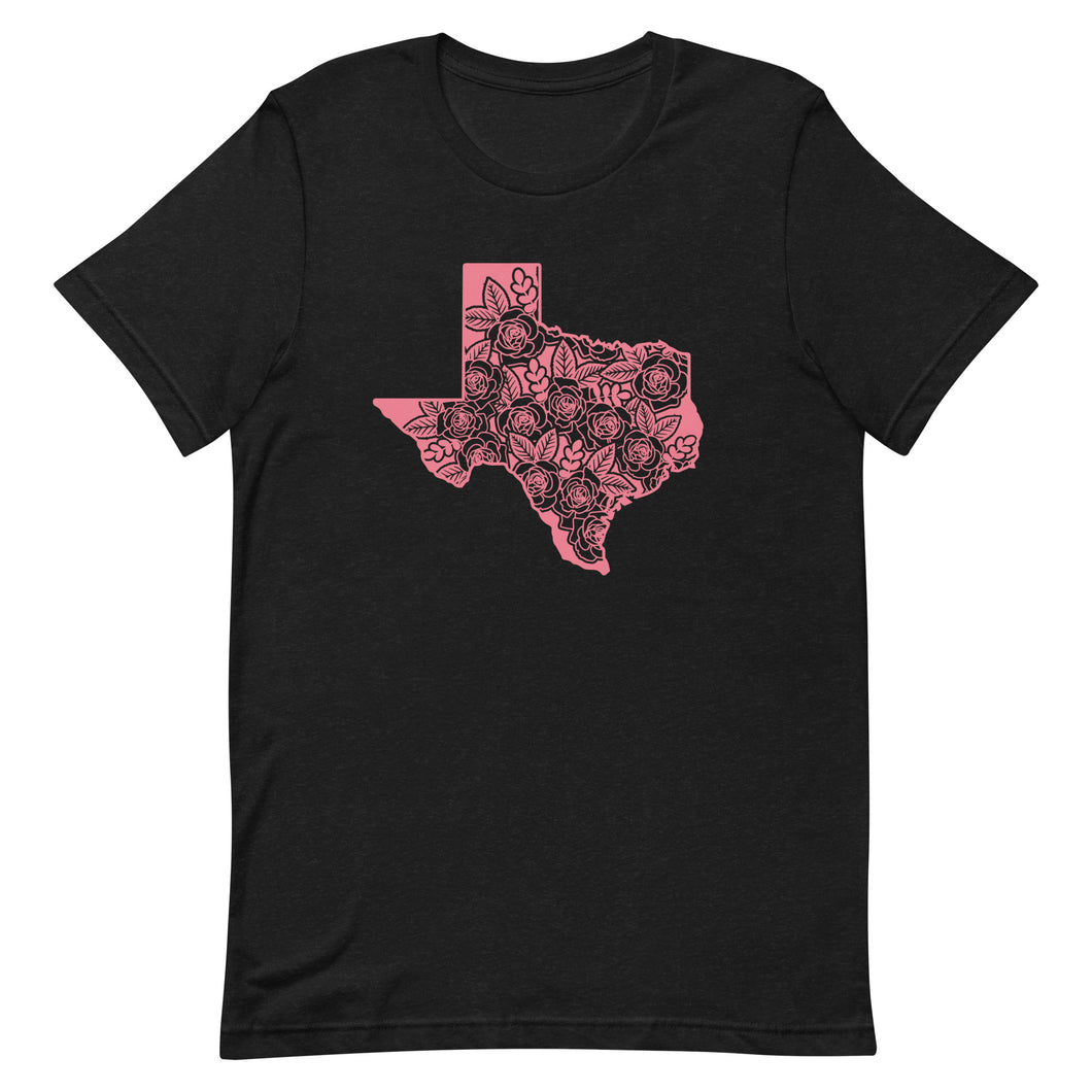 Pink Floral Texas Bella Canvas Unisex t-shirt