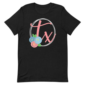 Round Floral TX Bella Canvas Unisex t-shirt