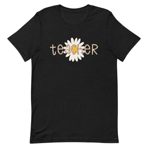 Leopard and Floral Teacher Bella Canvas Unisex t-shirt