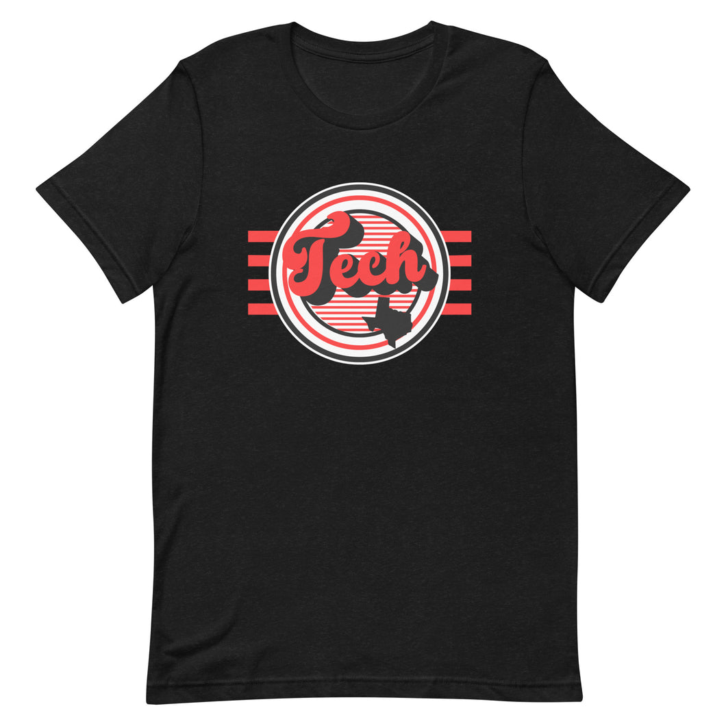 Retro Texas Tech Circle Bella Canvas Unisex t-shirt