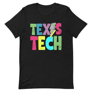 Colorful Texas Tech Bella Canvas Unisex t-shirt