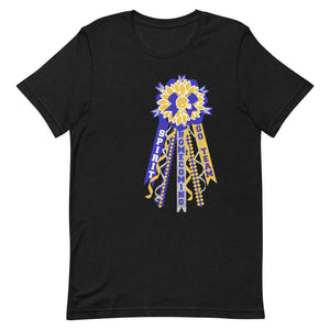 Blue and Yellow Homecoming Mum Bella Canvas Unisex t-shirt