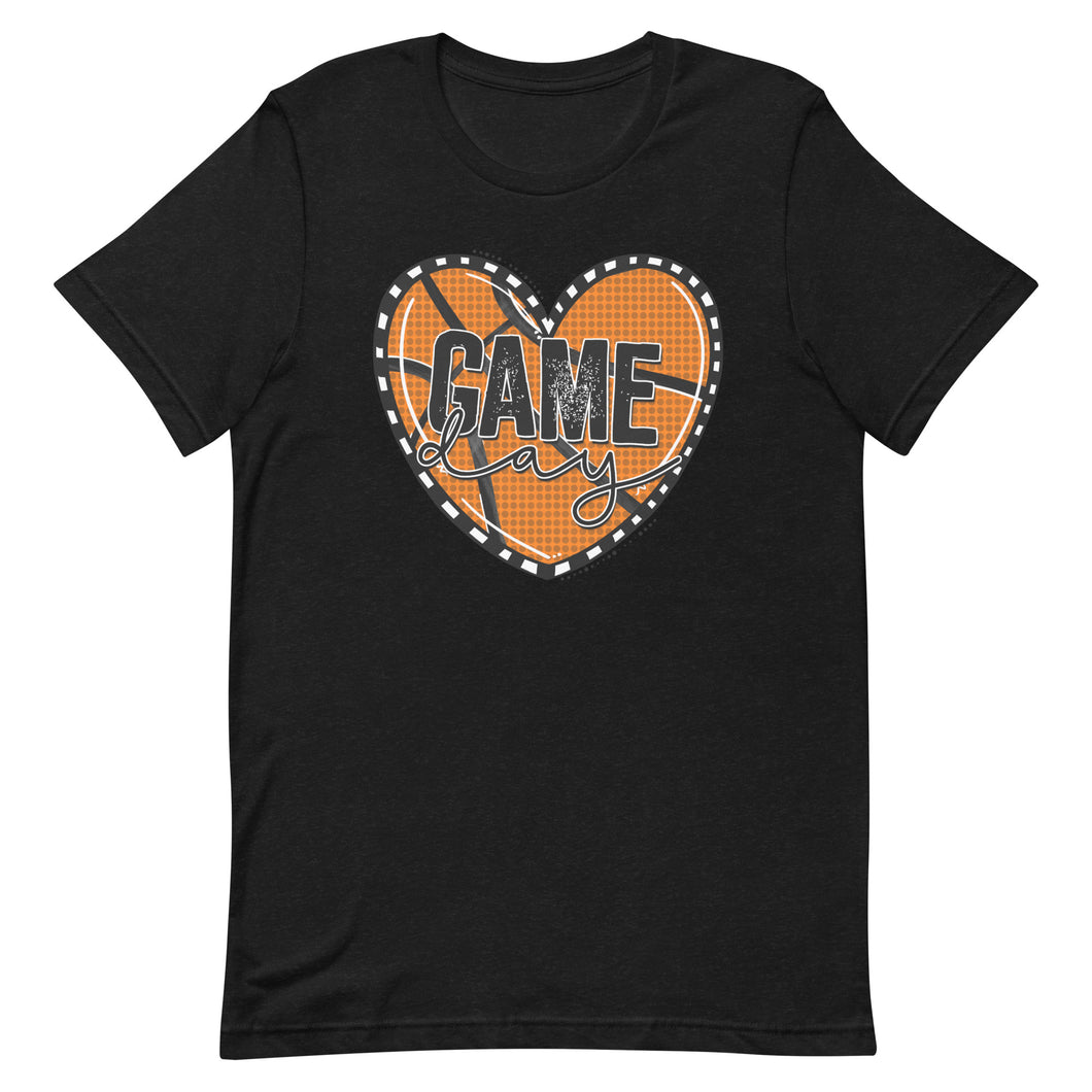 Basketball Heart Game Day Bella Canvas Unisex t-shirt