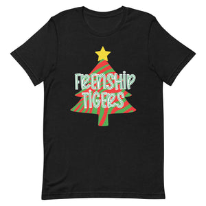 Red and Green Frenship Tigers Tree Unisex t-shirt