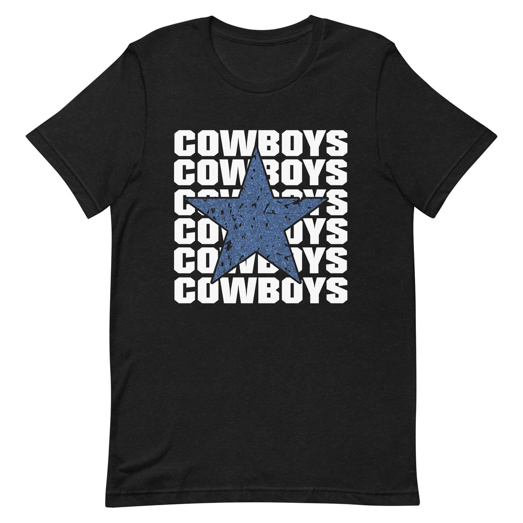 Multiple Cowboys Star Bella Canvas Unisex t-shirt