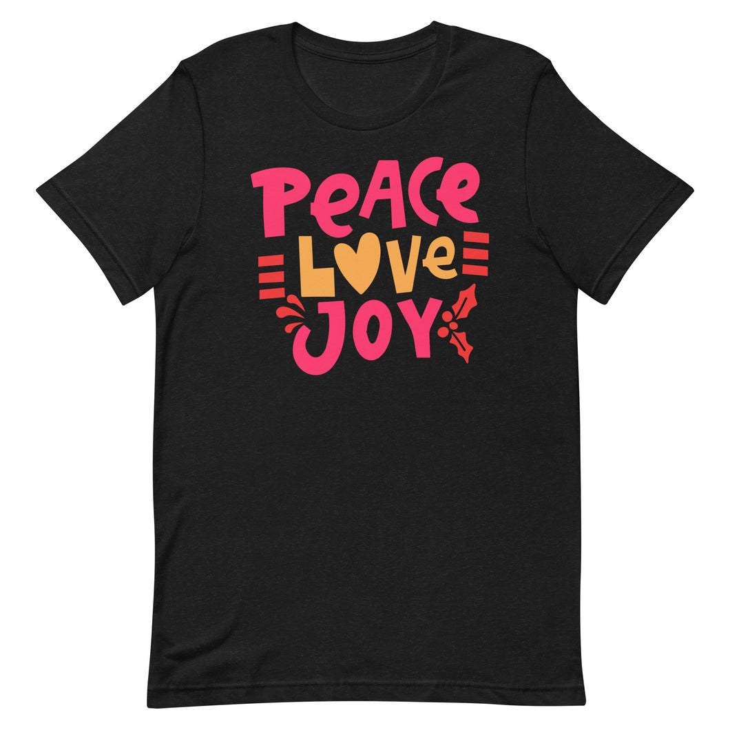 Peace Love Joy Bella Canvas Unisex t-shirt