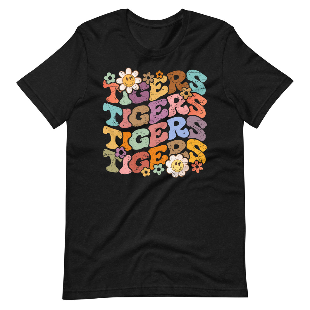 Retro Groovy  Tigers Unisex t-shirt