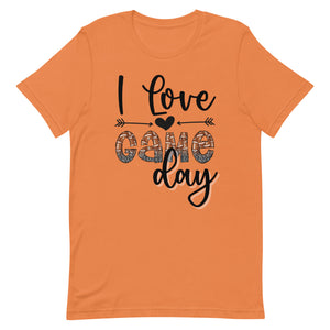 I love Game Day Football Bella Canvas Unisex t-shirt