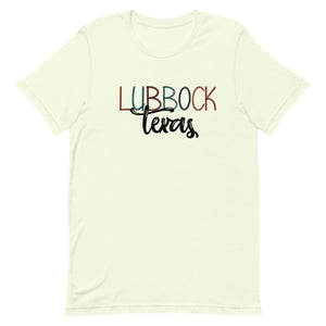 Lubbock Texas Scribble Bella Canvas Unisex t-shirt