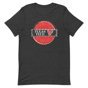 Texas Tech Heart Round Bella Canvas Unisex t-shirt