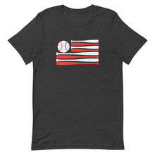 Load image into Gallery viewer, Baseball Bat American Flag Bella Canvas Unisex t-shirt

