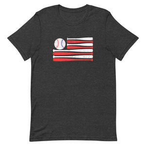 Baseball Bat American Flag Bella Canvas Unisex t-shirt