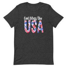 Load image into Gallery viewer, God Bless the USA Tie Dye Bella Canvas Unisex t-shirt
