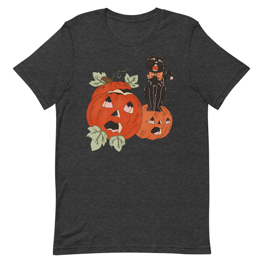Vintage Halloween Cat Pumpkin Bella Canvas Unisex t-shirt