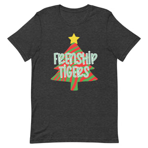 Red and Green Frenship Tigers Tree Unisex t-shirt