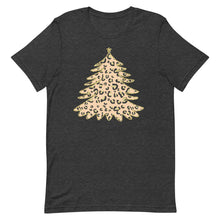 Load image into Gallery viewer, Faux Glitter Leopard Christmas Tree Unisex t-shirt
