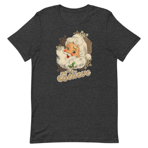 Believe Leopard Santa Unisex t-shirt