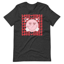 Load image into Gallery viewer, Love Vibes Smiley Bella Canvas Unisex t-shirt
