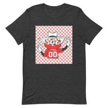 Load image into Gallery viewer, Raider Red Checkered Bella Unisex t-shirt
