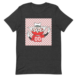 Raider Red Checkered Bella Unisex t-shirt