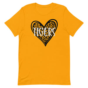 Tigers Leopard Heart Bella Canva Unisex t-shirt