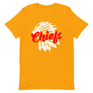 Chiefs White Head Dress Bella Canvas Unisex t-shirt