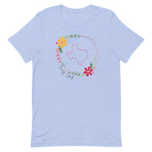 Load image into Gallery viewer, Texas Girl Floral Wreath Bella Canvas Short-sleeve unisex t-shirt
