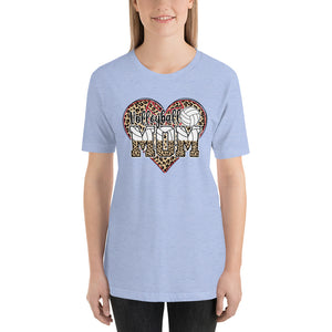 Volleyball Mom Leopard Heart Bella Canvas Unisex t-shirt