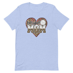 Volleyball Mom Leopard Heart Bella Canvas Unisex t-shirt