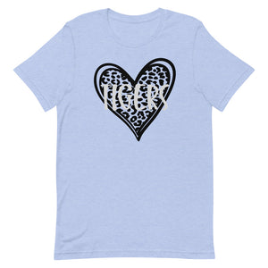 Tigers Leopard Heart Bella Canva Unisex t-shirt