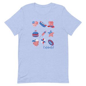 Celebrate Fourth of July Nine Images Bella Canvas Unisex t-shirt