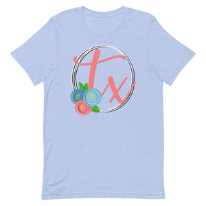 Round Floral TX Bella Canvas Unisex t-shirt