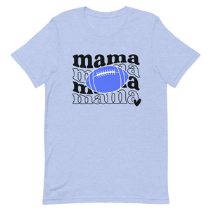 Football Mama Blue Football Bella Canvas Unisex t-shirt