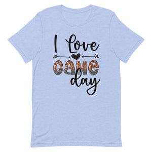 I love Game Day Football Bella Canvas Unisex t-shirt