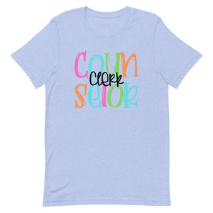 Counselor Clerk Colorful Bella Canvas Unisex t-shirt
