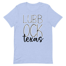 Load image into Gallery viewer, Lubbock Texas White Scribble Bella Canvas Unisex t-shirt
