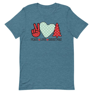 Peace Love Christmas Bella Canvas Unisex t-shirt