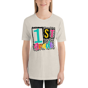 Retro 1st grade Bella Canvas Unisex t-shirt