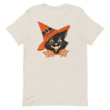 Load image into Gallery viewer, Vintage Halloween Black Cat Bella Canvas Unisex t-shirt
