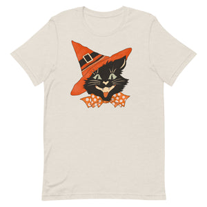 Vintage Halloween Black Cat Bella Canvas Unisex t-shirt