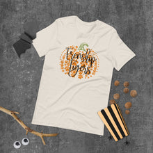 Load image into Gallery viewer, Frenship Tigers Mini Paw Pumpkin Bella Canvas Unisex t-shirt
