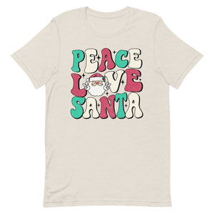 Peace Love Santa Bella Canvas Unisex t-shirt