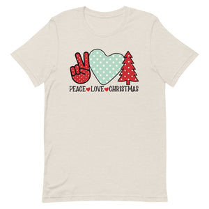 Peace Love Christmas Bella Canvas Unisex t-shirt